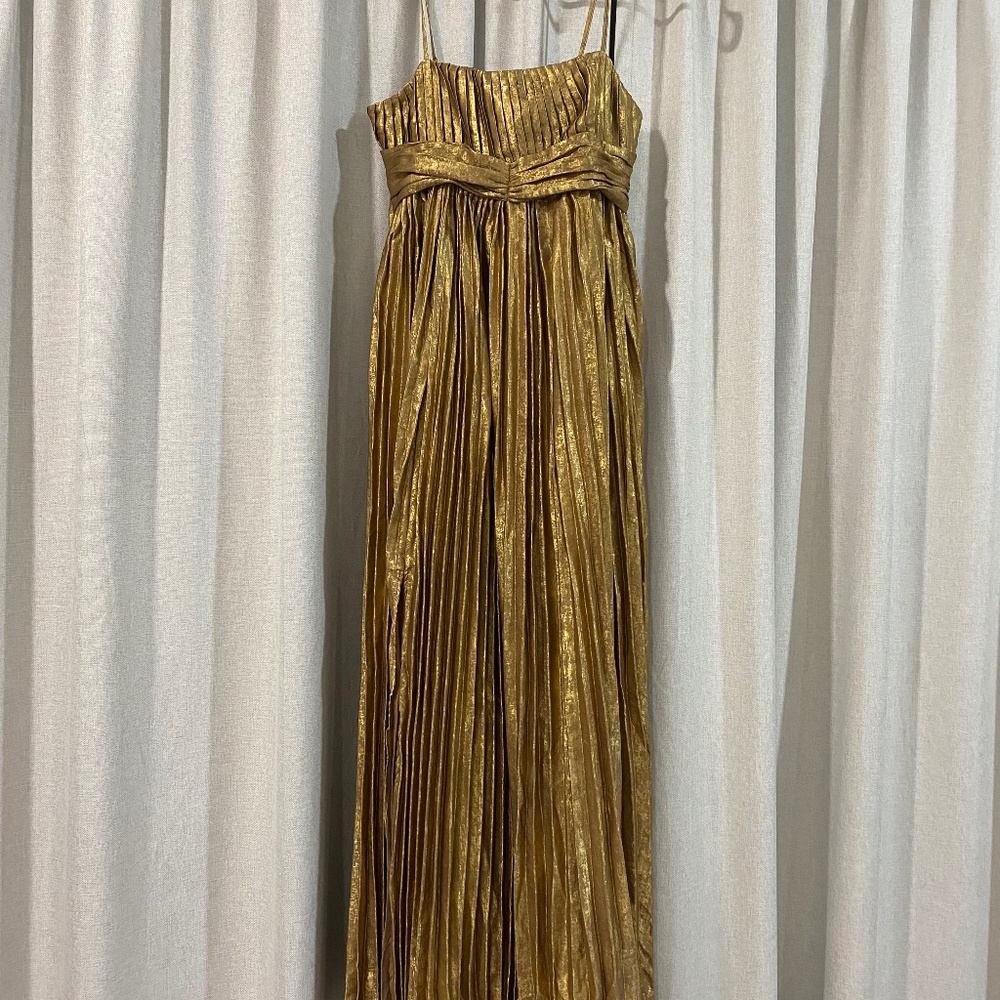 VICI gold pleated dress